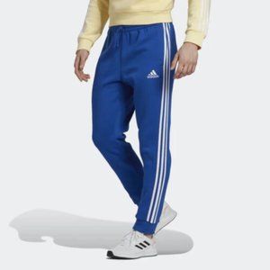 Adidas Men's French Terry Tapered-Cuff 3-Stripes Pants‎ HL2270 NWT